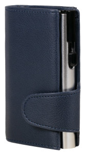 CLICKSAFE Porte-monnaie avec porte-cartes, simili cuir, noir