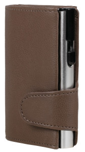 CLICKSAFE Porte-monnaie avec porte-cartes, simili cuir,rouge