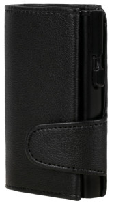 CLICKSAFE Porte-monnaie avec porte-cartes, simili cuir, noir