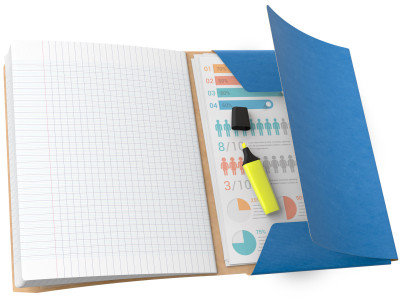 Oxford Cahier piqûre EasyBOOK KRAFT, 240 x 320 mm, assorti