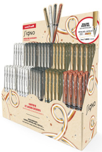 uni-ball Stylo à encre gel SIGNO broad, présentoir de 120