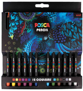 POSCA Crayons de couleur PENCIL KPE200, étui carton de 6