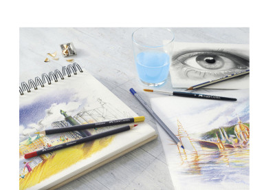 FABER-CASTELL Crayon GOLDFABER Aquarelle, boîte métal de 36