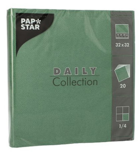 PAPSTAR Serviettes, 330 x 330 mm, 3 couches, rouge