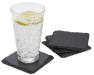 APS Sous-verre en ardoise naturelle, set de 4, 100 x 100 mm APS Sous-verre en ardoise naturelle, set de 4, 100 x 100 mm