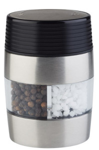 APS Moulin à poivre et sel 2en1, argent / transparent