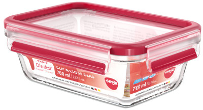 emsa Boîte de conservation CLIP & CLOSE verre, 3,0 litres