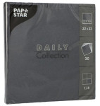 PAPSTAR Serviettes, 330 x 330 mm, 3 couches, noir PAPSTAR Serviettes, 330 x 330 mm, 3 couches, noir