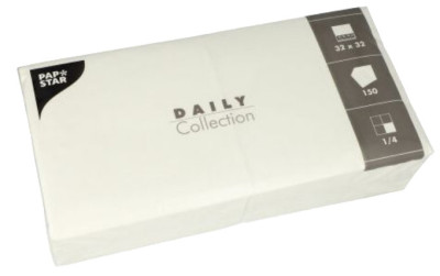 PAPSTAR Serviettes, 330 x 330 mm, 3 couches, gris