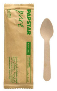 PAPSTAR Cuillère à café en bois 