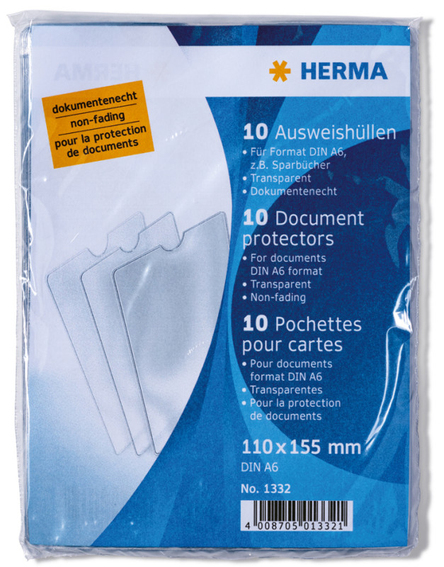 HERMA Pochette pour carte, PP, 1 poche, 85 x 125 mm, en pack