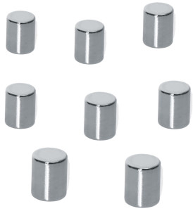 sigel Aimant en néodyme, cylindrique, 8 x 10 mm, nickelé
