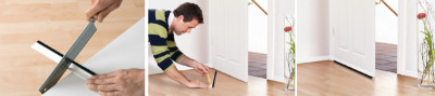 tesa Moll COMFORT Isolation bas de porte, 40 mm x 1 m,argent