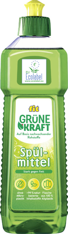 Fit Liquide vaisselle main GRÜNE KRAFT, flacon de 500 ml