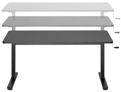 LogiLink Bureau assis-debout, (L)1.400 mm, blanc