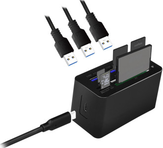 LogiLink Mini station d'accueil USB 3.2 (Gen 1), 8 ports