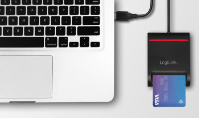 LogiLink Lecteur de cartes Smart ID USB 2.0, noir