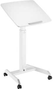 LogiLink Poste de travail assis/debout, sur roulettes, blanc