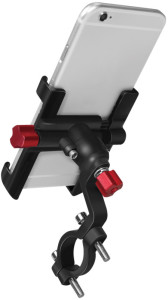 LogiLink Support de smartphone pour vélo, coudé, noir/rouge