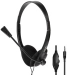 LogiLink Casque stéréo, avec microphone, noir