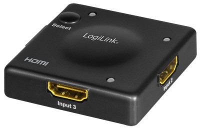 LogiLink Mini commutateur HDMI Full HD, 3 ports, noir