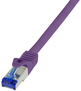 LogiLink Câble patch Ultraflex, Cat.6A, S/FTP, 7,5 m, violet