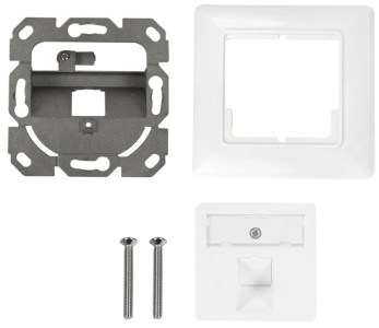 LogiLink Unterputzdose für Keystone-Module, 1-fach, reinweiß