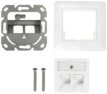 LogiLink Unterputzdose für Keystone-Module, 1-fach, reinweiß