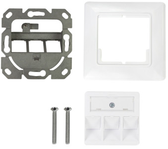 LogiLink Unterputzdose für Keystone-Module, 1-fach, reinweiß