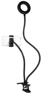 LogiLink Ring light avec support de smartphone à pince, 85mm