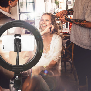 LogiLink Ring light pour smartphone, diamètre: 200 mm