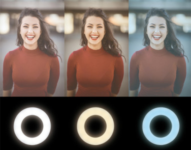 LogiLink Ring light pour smartphone, diamètre: 200 mm