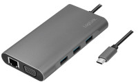 LogiLink Station d'accueil USB 3.2, 10 ports, USB-C, argent LogiLink Station d'accueil USB 3.2, 10 ports, USB-C, argent