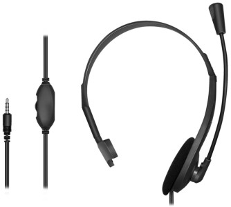 LogiLink Casque mono, avec microphone, prise jack 3,5 mm