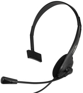 LogiLink Casque mono, avec microphone, prise jack 3,5 mm