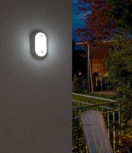 brennenstuhl Lampe LED ovale à détecteur de mouvement, blanc