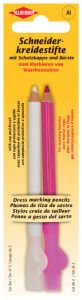 KLEIBER Crayon craie de tailleur, set de 2, blanc/bleu