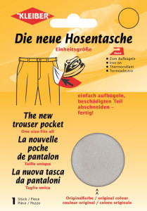 KLEIBER Poche de remplacement de pantalon, noir