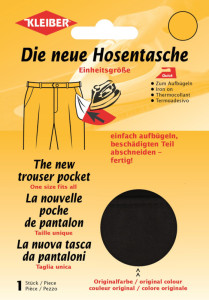 KLEIBER Poche de remplacement de pantalon, noir