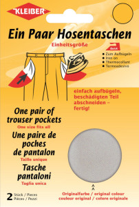KLEIBER Poche de remplacement de pantalon, paire, noir