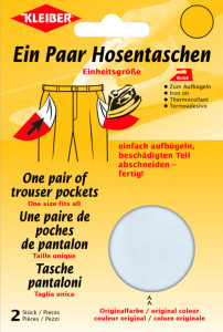 KLEIBER Poche de remplacement de pantalon, paire, blanc