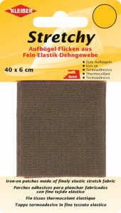 KLEIBER Patch thermocollant élastique, 400 x 60 mm, noir