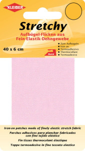 KLEIBER Patch thermocollant élastique, 400 x 60 mm, rose