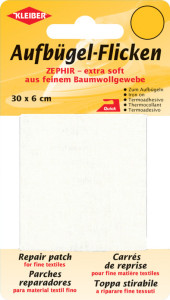 KLEIBER Patch thermocollant Zephir, 300 x 60 mm, gris foncé