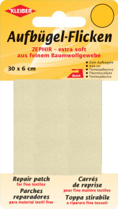 KLEIBER Patch thermocollant Zephir, 300 x 60 mm, blanc
