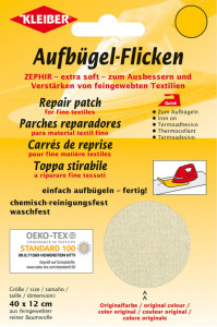 KLEIBER Patch thermocollant Zephir, 400 x 120 mm, gris foncé