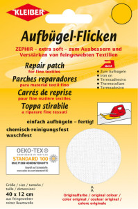 KLEIBER Patch thermocollant Zephir, 400 x 120 mm, gris foncé