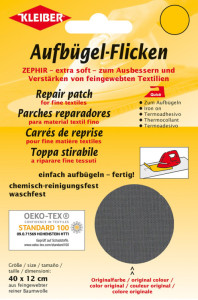 KLEIBER Patch thermocollant Zephir, 400 x 120 mm, brun foncé