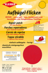 KLEIBER Patch thermocollant Zephir, 400 x 120 mm, gris clair