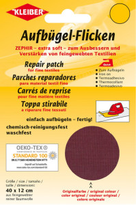 KLEIBER Patch thermocollant Zephir, 400 x 120 mm, rouge